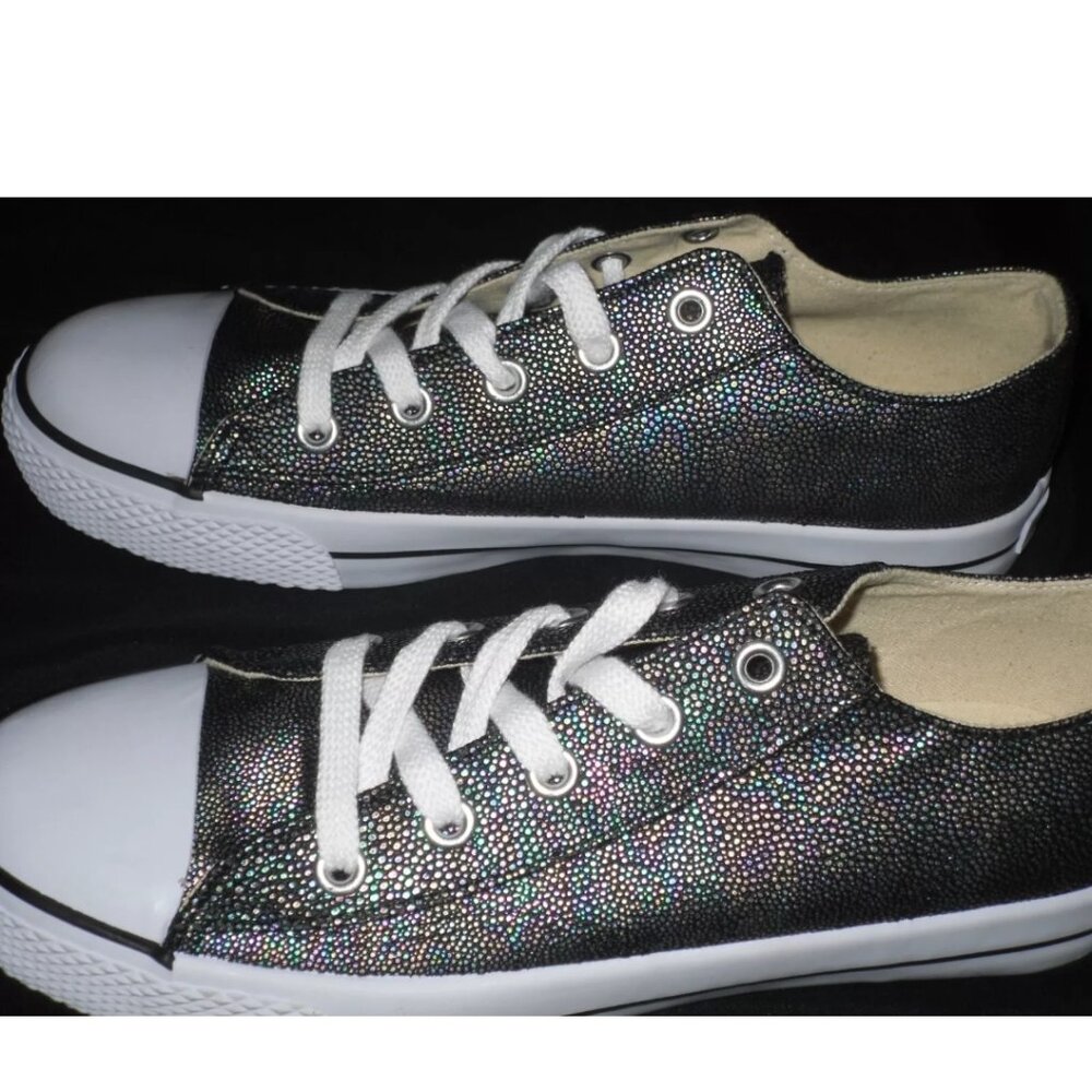 Airwalk Legacee Texture Black Sparkle Fashion Walking Sneakers Tennis Shoes 9.5
